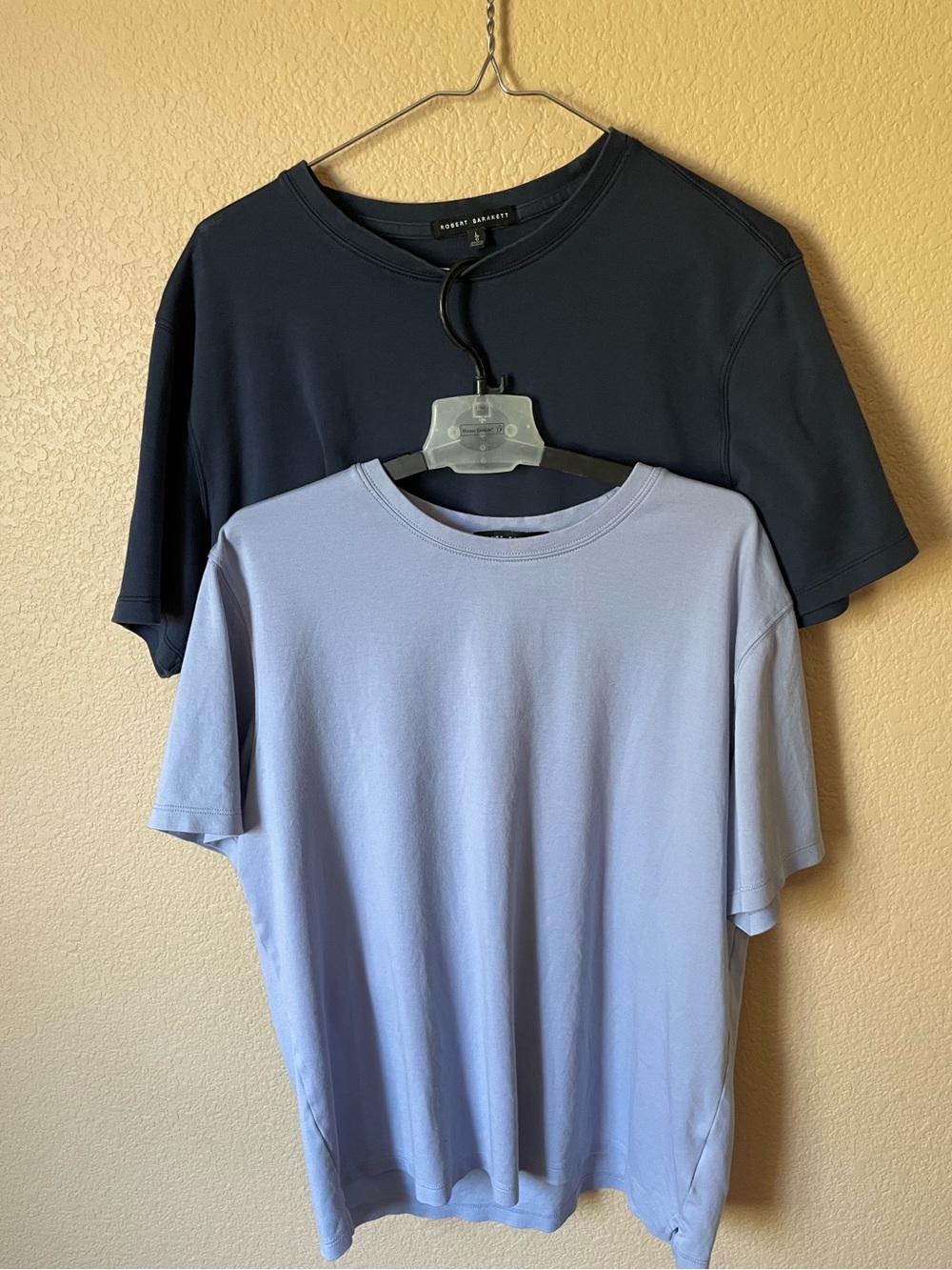 Robert Barakett 100% Pima Cotton blue Crew Neck Tee Duo set bundle L
